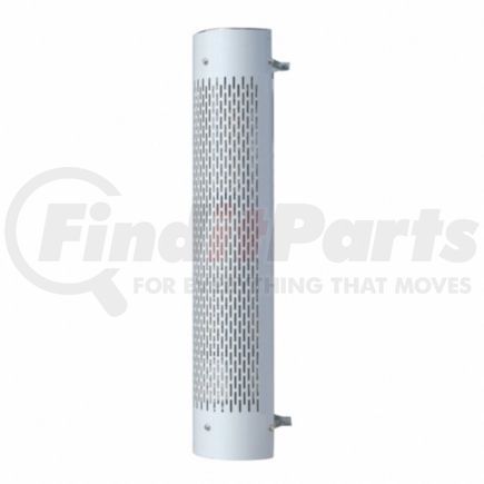 United Pacific 21240 48" Tall 180-Deg Stainless Exhaust Muffler Shield for 7" Exhaust, Vertical Slot