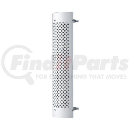 United Pacific 21245 48" Tall 270-Deg Stainless Exhaust Muffler Shield for 10" Exhaust, Round Slot