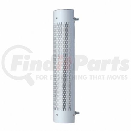 United Pacific 21249 48" Tall 270-Deg Stainless Exhaust Muffler Shield for 10" Exhaust, Vertical Slot