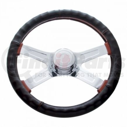 United Pacific 70111 18" Steering Wheel Cover, Black