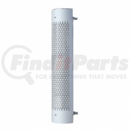 United Pacific 21238 48" Tall 180-Deg Stainless Exhaust Muffler Shield for 6" Exhaust, Vertical Slot