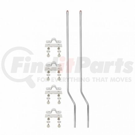 United Pacific 86130 Stainless Steel Bumper Guide, Amber (Pair)
