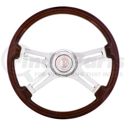 United Pacific 88130 18" 4 Spoke Steering Wheel With Hub & Horn Kit, Freightliner 1989-July 2006