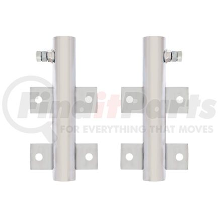 United Pacific 88514 Warning Flag Holder, Chrome (Pair)