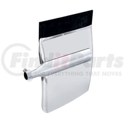 United Pacific 10855 24" x 31" Stainless Quarter Fender Set, Triangle Bracket