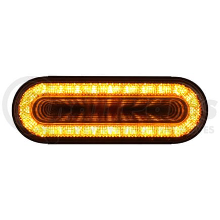 United Pacific 36665 24 LED 6" Oval Mirage Light (Turn Signal), Amber LED/Clear Lens