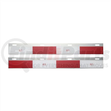 United Pacific 11137B Aluminum Straight Conspicuity Reflector Top Flap Plates (Bulk)