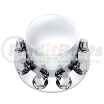 United Pacific 10263 Dome Rear Axle Cover With 33mm Standard Thread-On Nut Covers, Chrome