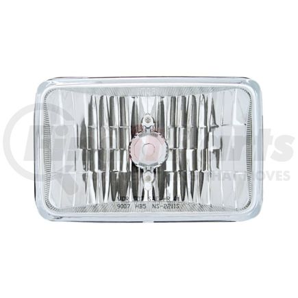 United Pacific 31388 4" x 6" Crystal Rectangular Headlight, Glass Lens, High & Low Beam