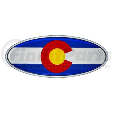 United Pacific 10974 Chrome Die Cast Colorado Flag Emblem