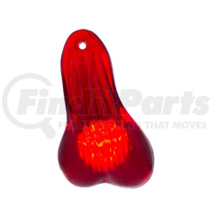 United Pacific 70390 8-1/4" Tall Large Low-Hanging Rubber Balls With LED Light, Red LED