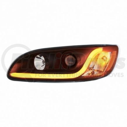 United Pacific 31239 Driver Side Black Projection Headlight with LED Dual Function Light Bar