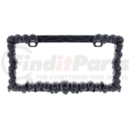 United Pacific 50116 Skull License Plate Frame, Black