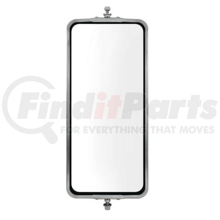 United Pacific 60028 7" x 16" 430 Stainless Steel West Coast Style Mirror, Non Heated