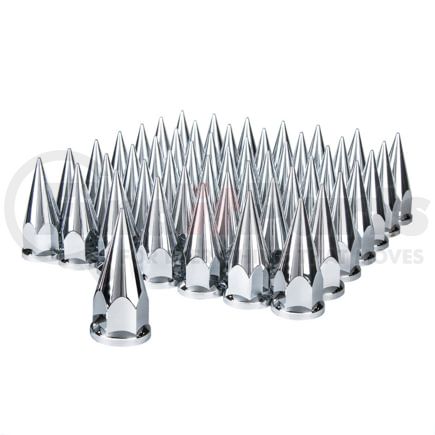 United Pacific 10570CB 33mm x 4-7/8" Chrome Plastic Super Spike Nut Covers, Push-On (60-Pack)