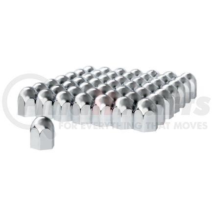 United Pacific 10057CB 1-1/2" x 2-1/4" Chrome Plastic Standard Nut Covers, Push-On (60-Pack)