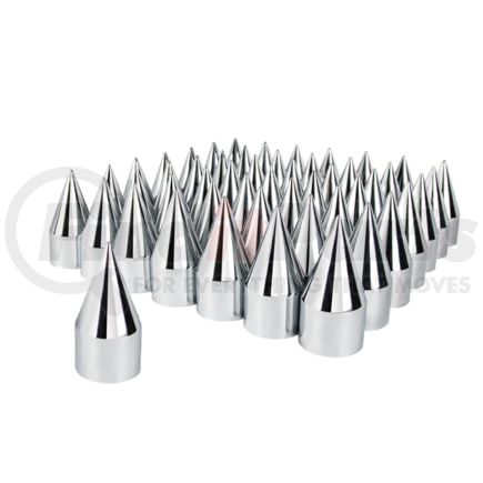 United Pacific 10566CB 33mm x 4-1/8" Chrome Plastic Spike Nut Covers, Push-On (60-Pack)