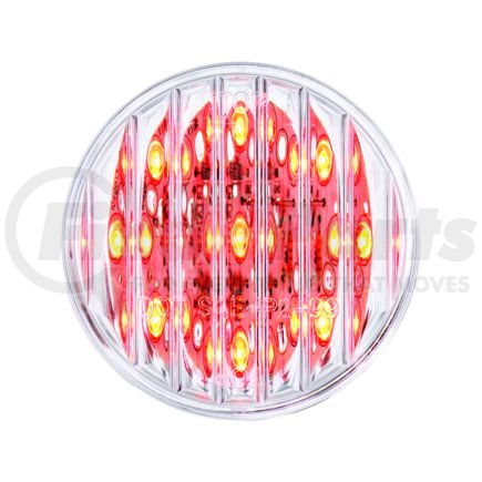 United Pacific 38363 9 LED 2" Round Light (Clearance/Marker), Red LED/Clear Lens