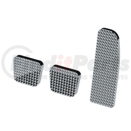 United Pacific 70361 Chrome Billet Aluminum Diamond Pedal Set