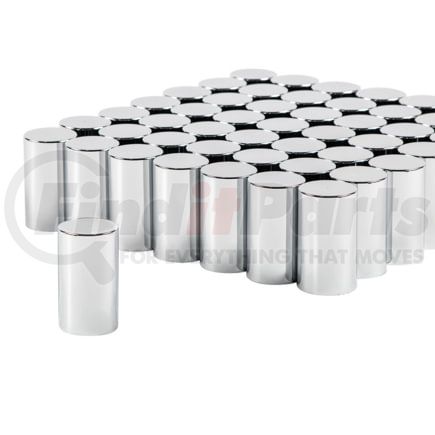 United Pacific 10013CB 33mm x 3-1/2" Chrome Plastic Cylinder Nut Covers, Thread-On (Color Box of 60)