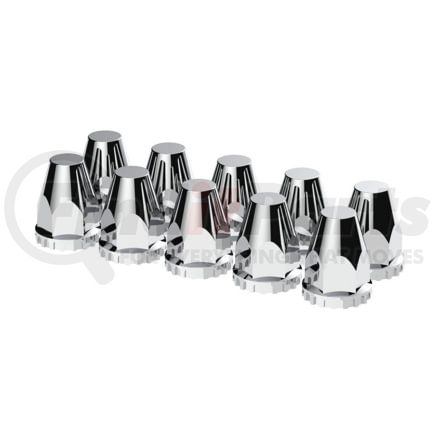 United Pacific 10064 33mm x 2-3/4" Chrome Plastic Original Nut Covers, Thread-On (Box of 10)