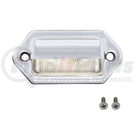 United Pacific 39909 2 White LED Chrome License Plate Light/Utility Light, Competition Series