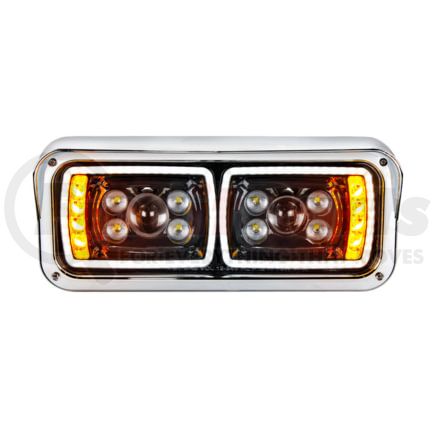 United Pacific 35825 Driver Side 10 High Power LED Blackout Projection Headlight w/ LED Turn Signal