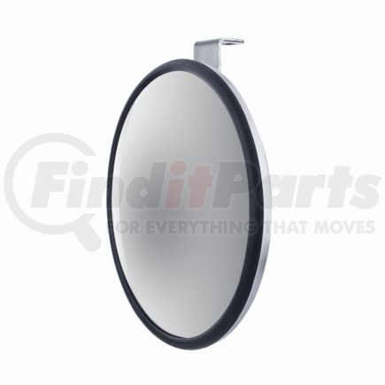 United Pacific 60033 7-1/2" 430 Stainless Steel 320R Convex Mirror, Offset Mounting Stud