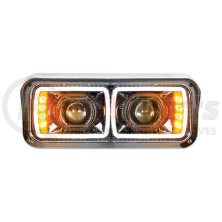 United Pacific 31157 Passenger Side High Power LED Blackout Projection Headlight w/ LED Turn Signal