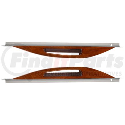 United Pacific 88070 Wood Armrest With SS Window Sill Mounting Plate for 2003-2005 Peterbilt