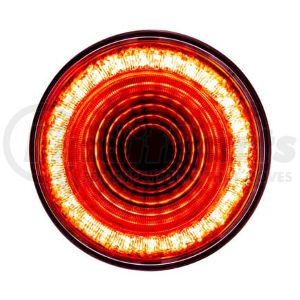 United Pacific 36654 24 LED 4" Round Mirage Light (Stop, Turn & Tail), Red LED/Clear Lens
