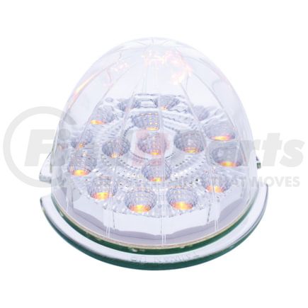 United Pacific 39322 17 LED Dual Function Reflector Cab Light, Amber LED/Clear Lens