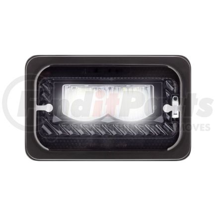 United Pacific 34134 4" x 6" ULTRALIT LED Heated Headlight w/ Glass Lens, High Beam, Black