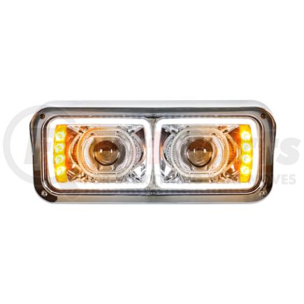 United Pacific 31155 High Power LED Chrome Projection Headlight w/ LED Turn Signal, RH