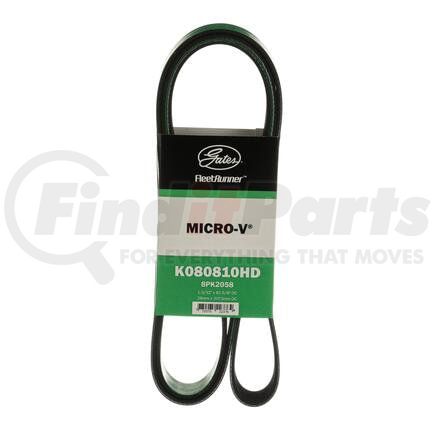 Gates K080810HD Serpentine Belt - FleetRunner Heavy-Duty Micro-V Serpentine Drive Belt