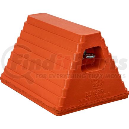 Buyers Products WC6810LP Wheel Chock - High-Visibility 10x8x6 with Recessed Chain Eye