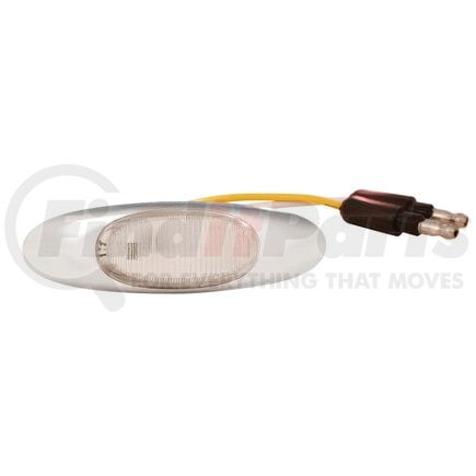 Grote 47983 MicroNova® LED Clearance / Marker Light - Yellow, with Clear Lens & Chrome Bezel