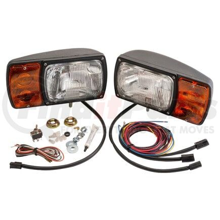 Grote 634514 SNOWPLOW LAMP, KIT W/UNIVERSAL WIRING HARNESS, PAIR PACK Lens Color CLR/YEL