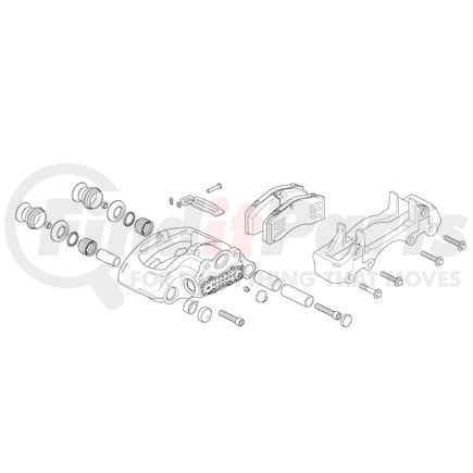 SAF-HOLLAND 51830040 BRAKE CALIPER RH C/W BOLTS/PADS
