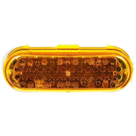 Truck-Lite 60120Y Super 60, LED, Strobe, 36 Diode, Oval Yellow, Black Grommet Mount, Class Ii, Metalized, Fit 'N Forget S.S., Stripped End/Ring Terminal, 12V, Kit