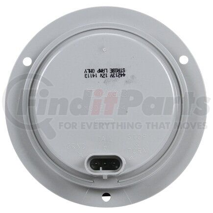 Truck-Lite 44213Y Strobe Light - Super 44, LED, 42 Diode, Round Yellow, Gray Flange Mount