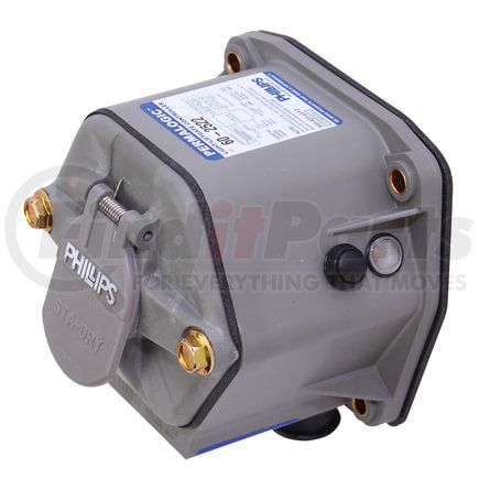Phillips Industries 60-2522-20 Trailer Nosebox Assembly - Dual Circuit, Composite with 20 Amp Circuit Breakers