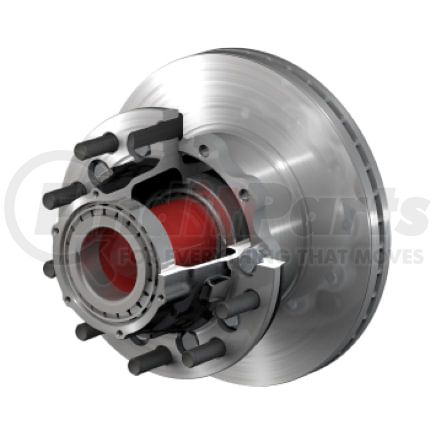 ConMet 10083402 Disc Brake Rotor and Hub Assembly - U-Section Rotor, Iron Hub, 3.63 in. Stud, Aluminum Wheels
