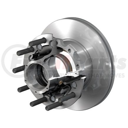 ConMet 10083514 Disc Brake Rotor and Hub Assembly - U-Section Rotor, Iron Hub, 3.63 in. Stud, Aluminum Wheels