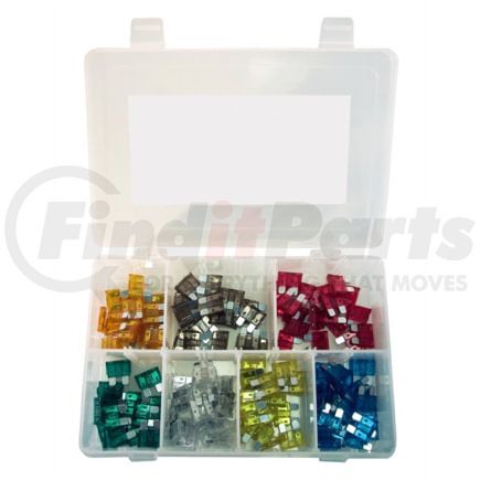 K-Tool International 00080 120-Piece Automotive Blade Fuse Assortment, Color-Coded 5 to 30 Amp, in Refillable Case