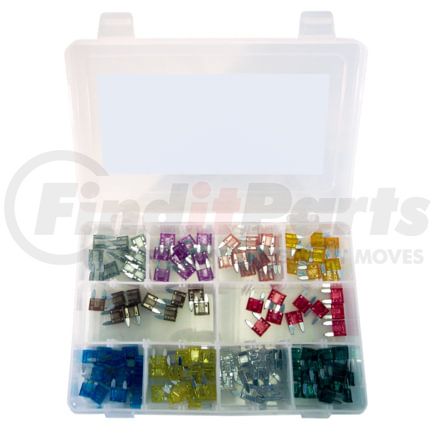 K-Tool International 00081 120-Piece Automotive Blade Fuse Assortment, Color-Coded 2 to 30 Amp, in Refillable Case