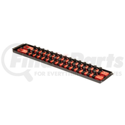 Ernst 8454 Socket Boss, 2 Rail Socket Tray, Red - 1/2 in. Drive