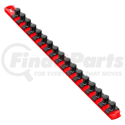 Ernst 8402 18 in. Socket Organizer, Red w/ 1/2 in. TwistLock Clips