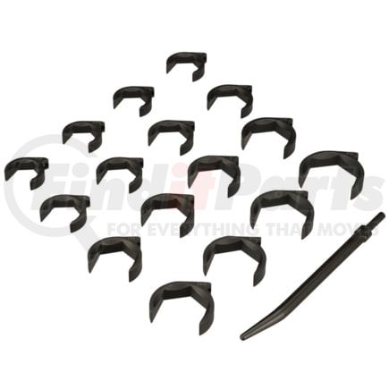 LTI Tools LT1900XL 16-Piece SAE Shockit Crows Foot Set - Heavy Duty Industrial / Hydraulic Fitting