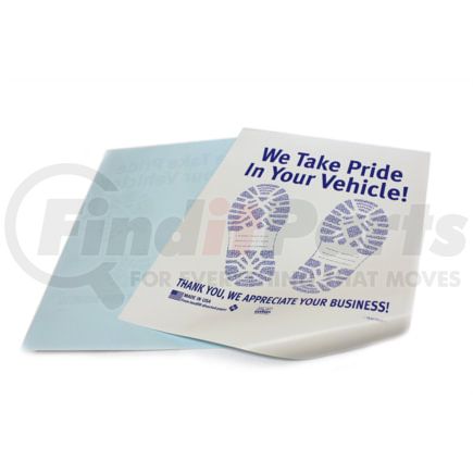 Petoskey Plastics FB-M1765-01 One Color, Blue Footprint on Poly-Back paper Floor Mat